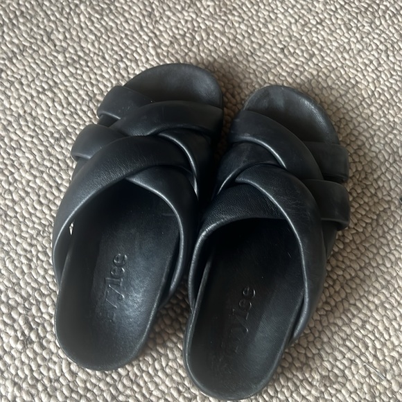 Ivy Lee slides, near new condition, lightly worn. Retail for $175. Size 39 - Picture 2 of 2